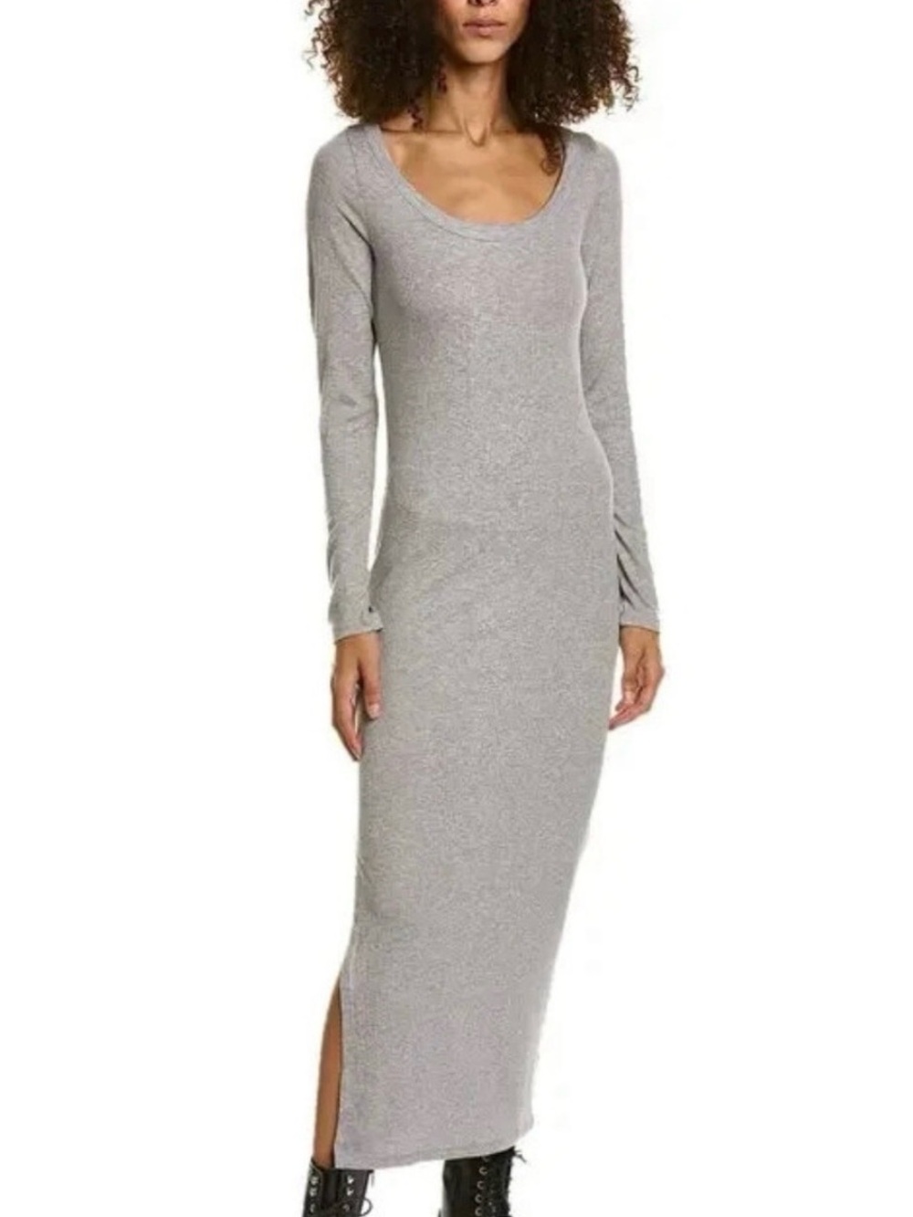 AllSaints Rina Long Sleeve Ribbed Dress